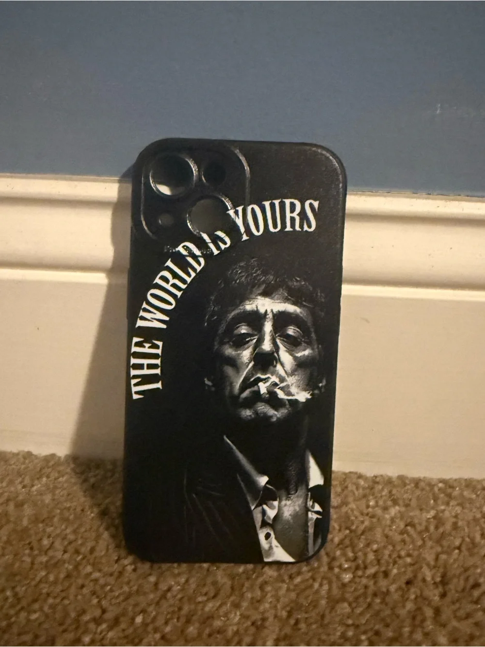 Black Graphic 'The World Is Yours' Phone Case - Unbranded